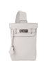 Hac A Dos PM Backpack In Togo Gris Pale, front view